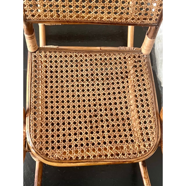Vintage Thonet-Style Bentwood & Cane Children's Rocking Chair For Sale - Image 9 of 10