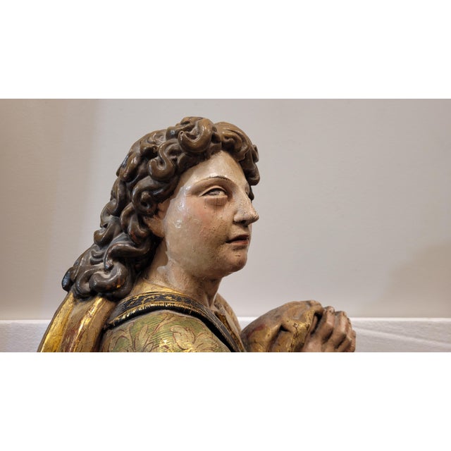 Castilian School Artist, Saint John the Evangelist, 1580, Wood Carving For Sale - Image 13 of 18