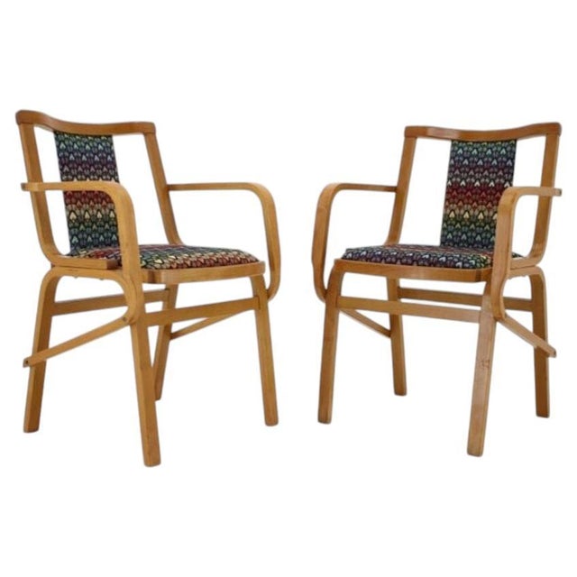 Bentwood Armchairs from Ton, Former Czechoslovakian, 1970s, Set of 2 For Sale - Image 10 of 10