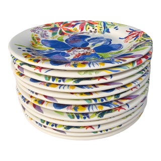Gien Eden Canape Plates (Set of 6) For Sale