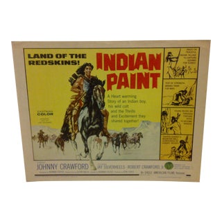 Vintage "Indian Paint" Movie Poster by Johnny Crawford For Sale