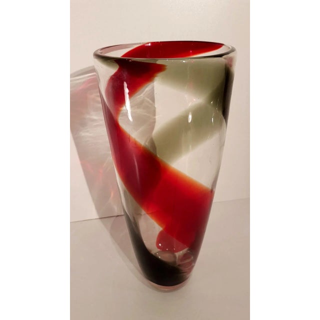 Vintage Multi-Layered Murano Glass Vase by Alfredo Barbini For Sale - Image 11 of 12
