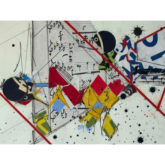 Sam Middleton, Cello Tone 87, Drawing Collage and Mixed Media on Paper For Sale - Image 4 of 8