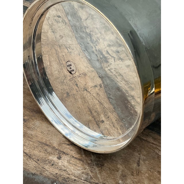 Metal Vintage Ralph Lauren Silver Champagne Bucket For Sale - Image 7 of 12