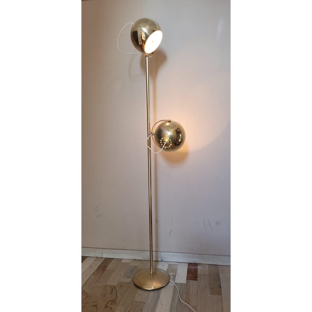 Two-Light Brass Floor Lamp by Goffredo Reggiani, Italy, 1960s For Sale - Image 9 of 15