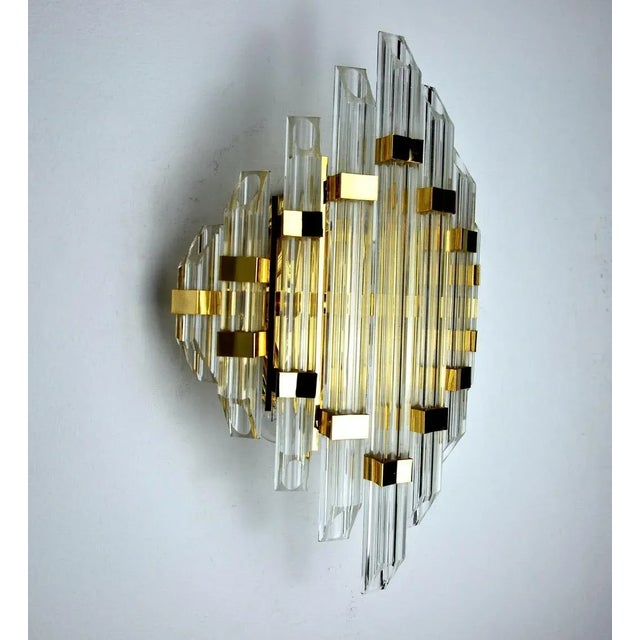 1970s Italian Sconce in Cut Crystals from Venini, 1970 For Sale - Image 5 of 8