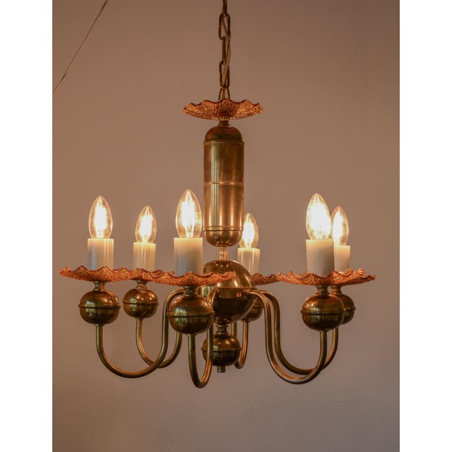 1970s Vintage Bohemian Amber Glass Chandelier by Kamenický Šenov, 1970s For Sale - Image 5 of 7