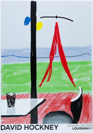 Drawn on iPad Poster after David Hockney