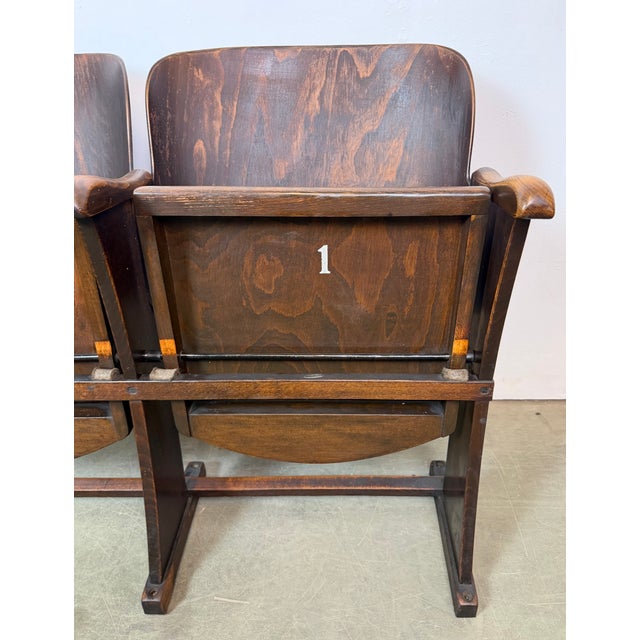 Vintage Two-Seater Cinema Bench from Thonet, 1950s For Sale - Image 14 of 18