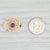 1950s Vintage Richard Klein 0.40ct Amethyst Pearl Flower Slide Charm 14k Yellow Gold For Sale - Image 5 of 5