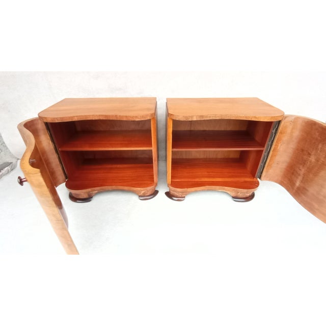 Bedside Tables by Jindrich Halabala for Up Závody, 1950s, Set of 2 For Sale - Image 14 of 15