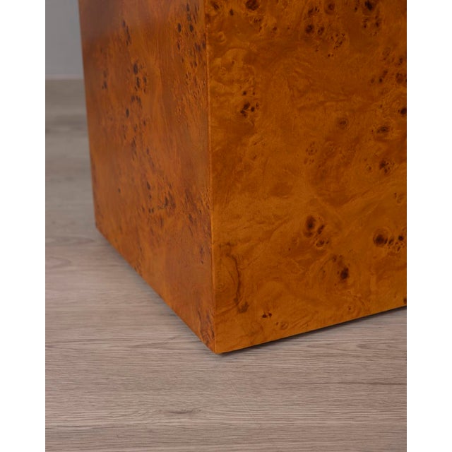 Wood Vintage Italian Briar and Glass Coffee Table, 1970s For Sale - Image 7 of 11