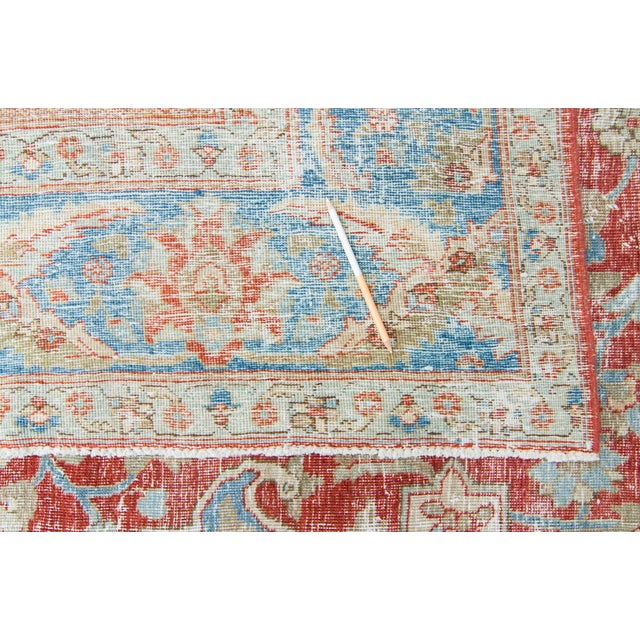 1940s Vintage Medallion Hand-Knotted Rug 8’9” X 11’11” For Sale - Image 10 of 11