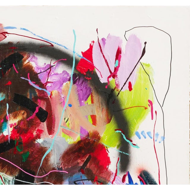 2020s 2022 "Jazz Study Volume Three" Colorful Abstract Mixed Media Painting by David Hardaker For Sale - Image 5 of 13