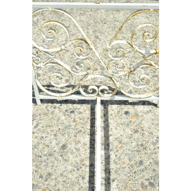 Antique French Art Nouveau Wrought Iron Scrollwork Coffee Table Base, No Top For Sale - Image 9 of 10