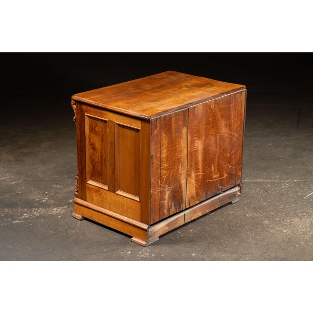 Antique Carved Wooden Lowboy Storage Cabinet For Sale In Chicago - Image 6 of 10