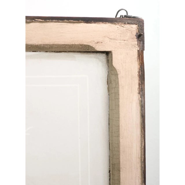 Early 1900s Etched Foliate Frosted Glass Window For Sale - Image 4 of 7