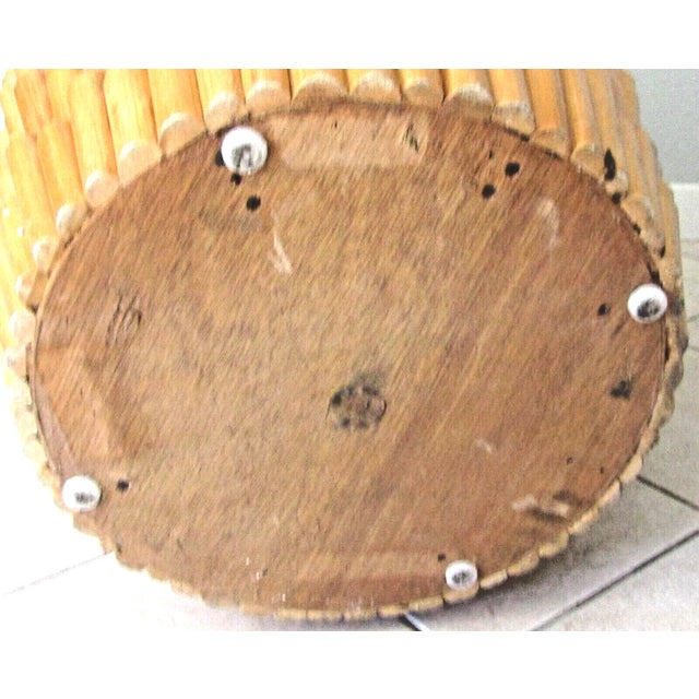 1950s Mid-Century Modern Faux Bunched Bamboo Dining Table Base For Sale In Miami - Image 6 of 7