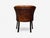 Wood Georgian Style, Distressed Brown Leather, Stained Wood, Tub Chair, Usa, 1960s For Sale - Image 7 of 9