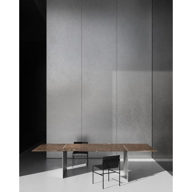 Hera Dining Table in Jurassic Fossil Stone by Nerinea For Sale - Image 4 of 7