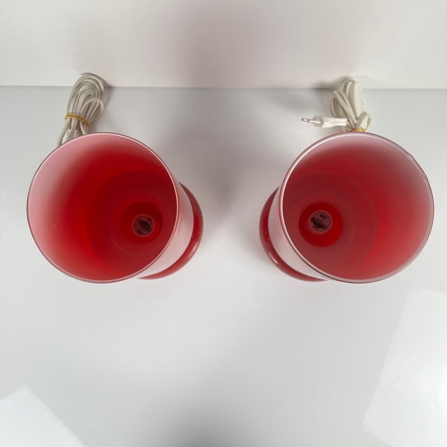 Lykta Red Lamps from Ikea, 1990, Set of 2 For Sale - Image 6 of 11