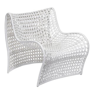 Lola Occasional Chair. Outdoor in White For Sale