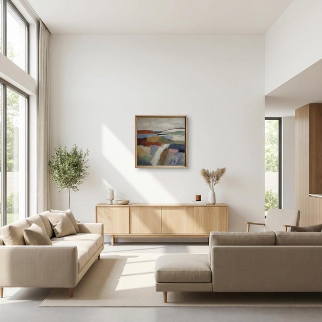 First Light, Abstract Landscape, Contemporary, Framed by Sophie Dumont For Sale - Image 9 of 9