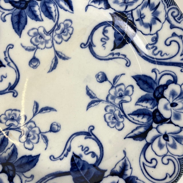 Antique Flora Ironstone Dinner Plates from Creil and Montereau, 1800s, Set of 6 For Sale - Image 10 of 13