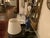 Vintage Blue and White Cherry Blossom Porcelain Vase Lamp on Metal Base For Sale - Image 9 of 13