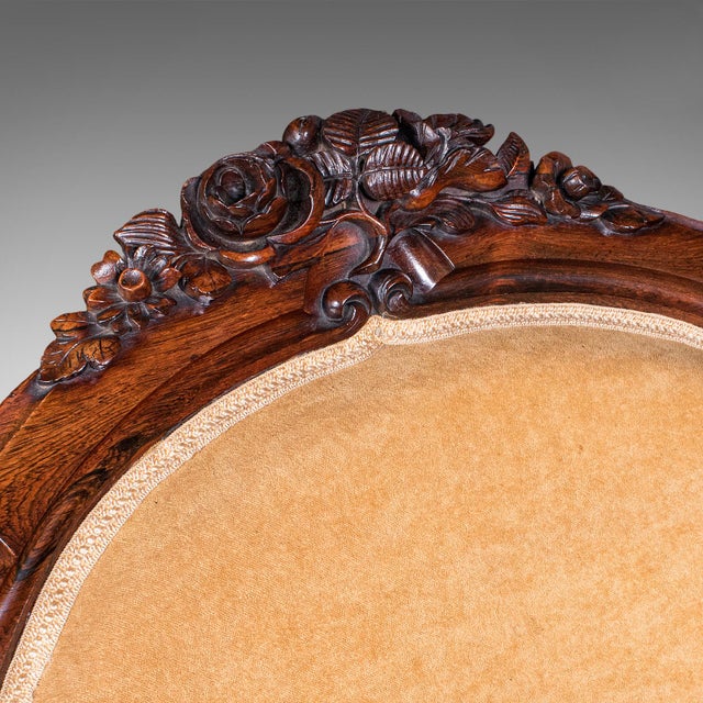 Antique Colonel's Salon Chair & Stool, English, Parlour Seat, Early Victorian For Sale - Image 9 of 12