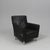Animal Skin Set of Lounge Chair and Ottoman in Black Leather, 1980s For Sale - Image 7 of 13
