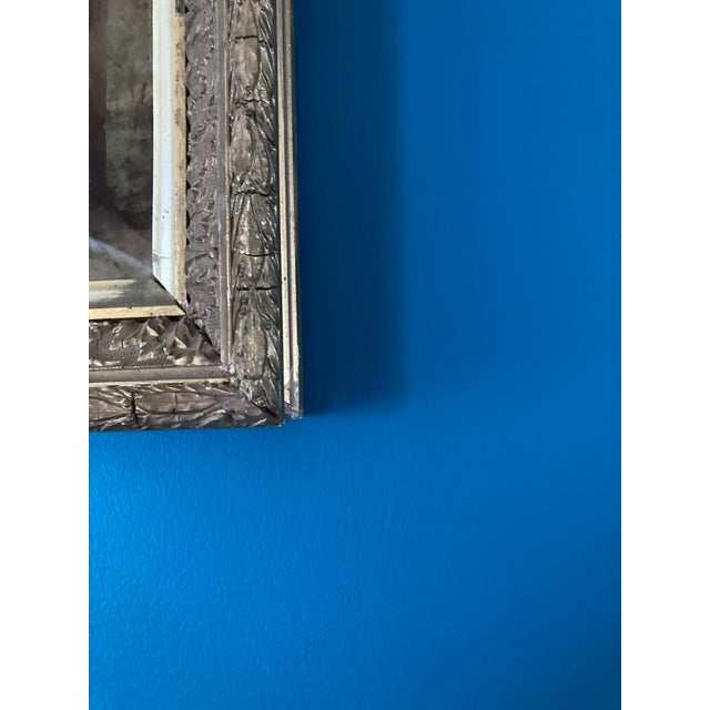 Attributed to Diana Coomans – “Le Messager De L'Amour” (1890) – Reverse Glass Artwork, Signed For Sale - Image 9 of 11