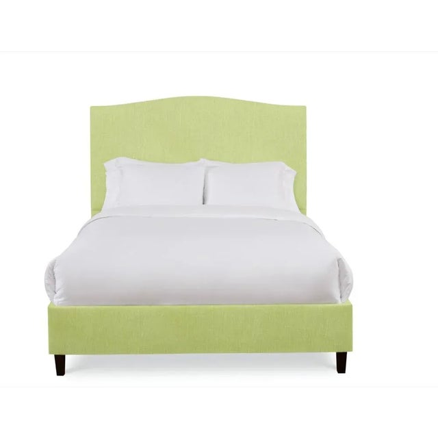 Casa Cosima Hazel King Bedframe, Apple Linen For Sale - Image 4 of 4