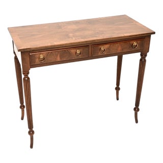 Antique Inlaid Walnut Writing Table, 1920 For Sale