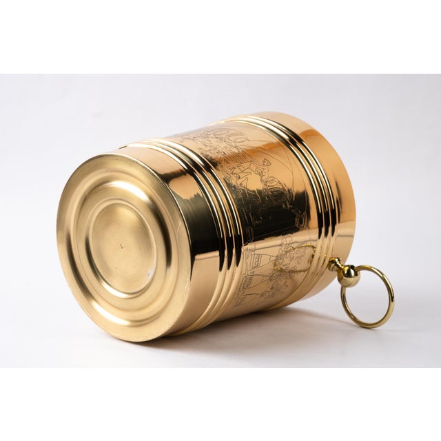 Gold Vintage Brass Champagne Bucket, 1920s For Sale - Image 8 of 18