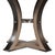 Wood Transitional Round Dining Table, Medium - Grey Oak With Hammered Iron Accents For Sale - Image 7 of 11