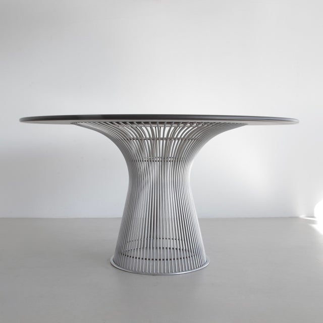1960s Round Warren Platner Dining Table with Stone Top by Warren Platner for Knoll International, 1969 For Sale - Image 5 of 9