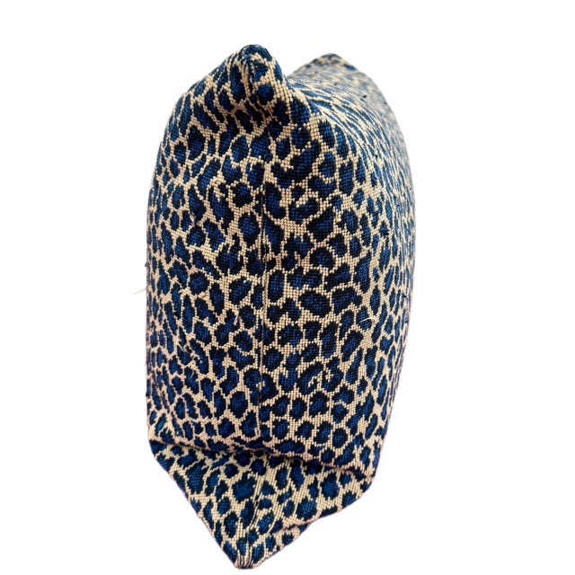 2000 - 2009 Custom Lee Jofa Down Throw Pillows, Oscar De La Renta II Collection, Le Leopard Sapphire, Set of 3 For Sale - Image 5 of 5
