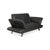 Rossini Two-Seater Leather Sofa with Black with Manual Function by Koinor For Sale - Image 4 of 16