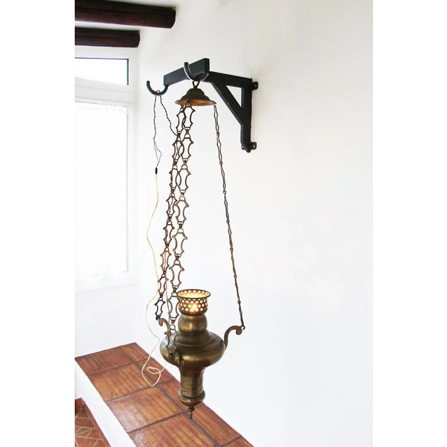 19th CenturyPortuguese Baroque Brass Chandelier For Sale - Image 13 of 13