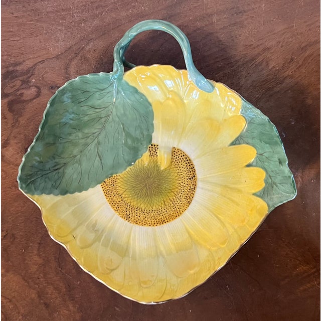 Antique 18th Century Meissen Porcelain Botanical Sunflower Dish For Sale In New York - Image 6 of 15