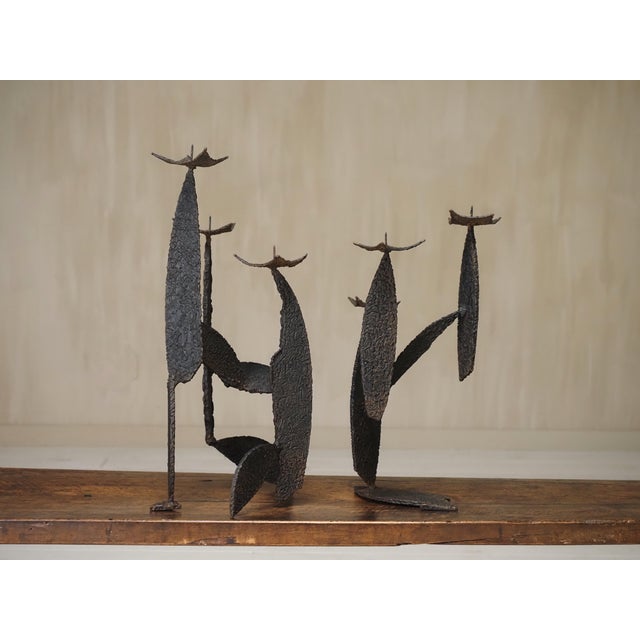 Vintage Sculptural Brutalist Candleholders, 1960, Set of 2 For Sale - Image 11 of 11