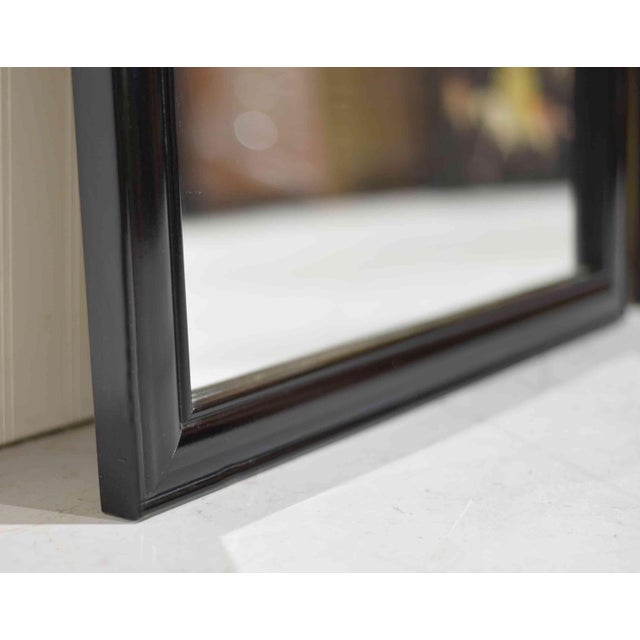 Black Mid Century Chinoiserie Black Lacquer Mirrors by Raymond Sobota for Century Furniture Chinoiserie Collection - A Pair For Sale - Image 8 of 8