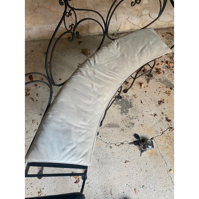 1960s Hand Forged Wrought Iron Settee Salterini Maison Jansen Style For Sale In New York - Image 6 of 8