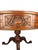 Mid-Century Weiman Heirloom Model 5040 Mahogany Gilt-Tooled Leather Drum Table For Sale - Image 9 of 10
