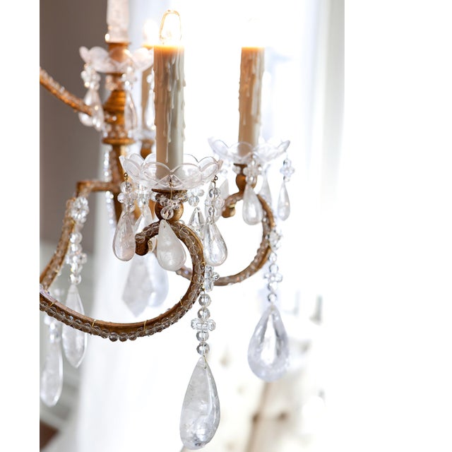Two Ebanista Marseille All Rock Chandeliers Designed by the Pakzad family. Handcrafted in Southern California. 8-Light...