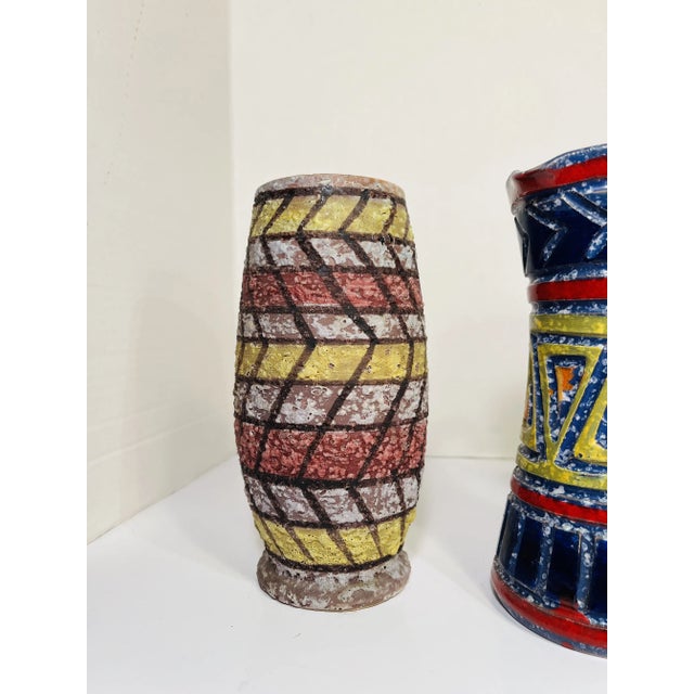1950s Mid-Century Bright Lava Glaze Italian Vessels- Set of 3 For Sale - Image 9 of 11
