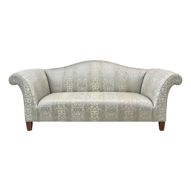 Vintage Howard and Sons Style Camelback Sofa For Sale