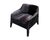 A "Murphy" black hair on hide armchair by Verellen. This piece has an all-over black fur design. The underside is marked...