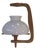 Opaline and Oak Pendant Light by Guillerme & Chambron, 1950s For Sale